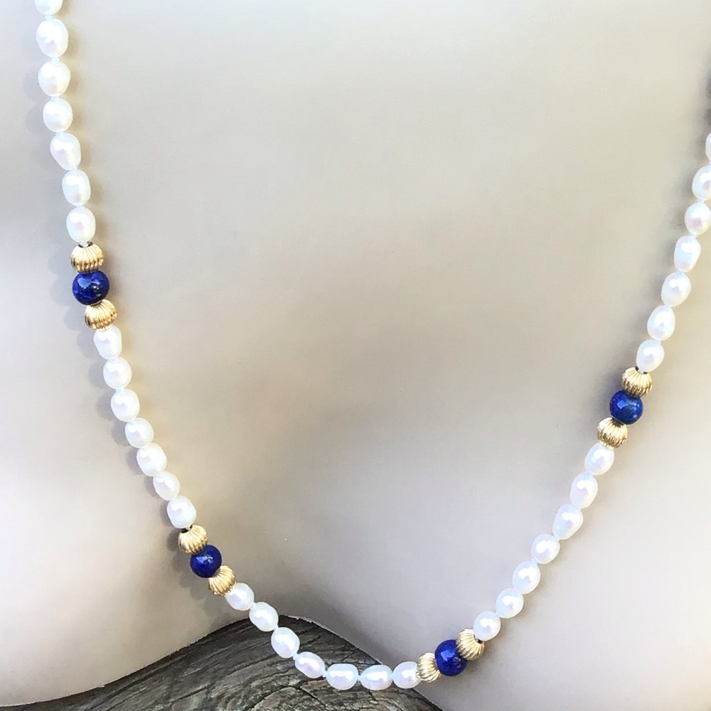 Hand Crafted Authentic Pearl Necklace NWT 25” - Picture 10 of 12